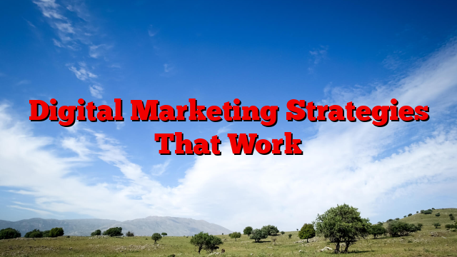 Digital Marketing Strategies That Work